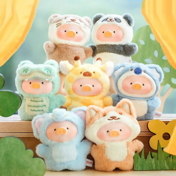 Lulu The Piggy Animal Party Puppet Show PVC Face Plush Keychain Blind Box